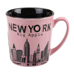 NYC Skyline Jumbo Pink Mug 12oz