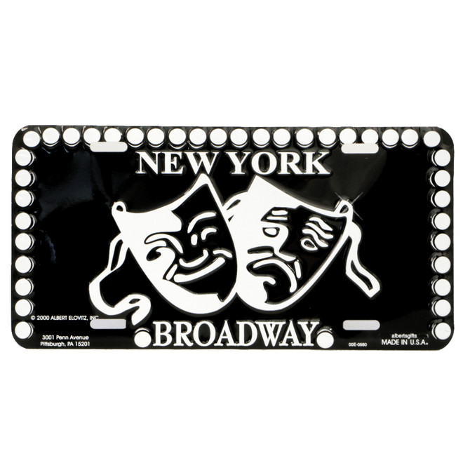 Broadway License Plate