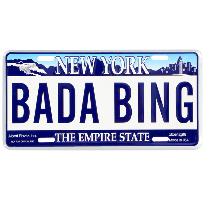 Bada Bing License Plate