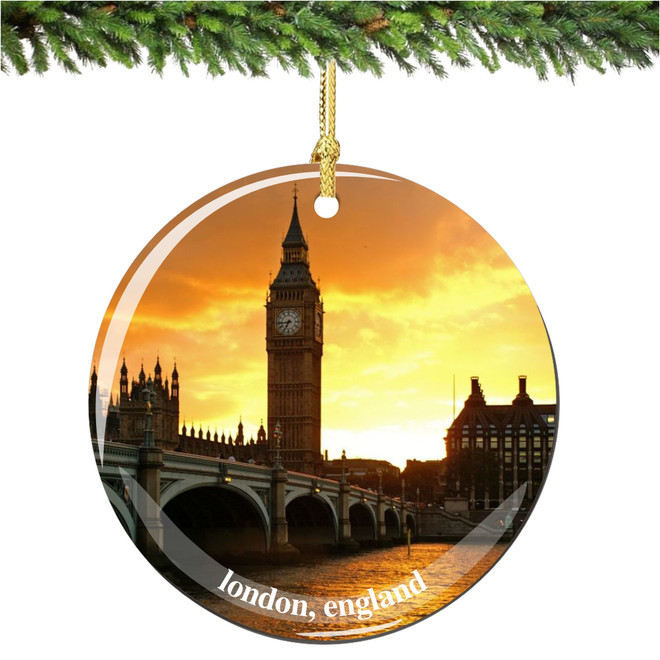 Porcelain Big Ben Christmas Ornament