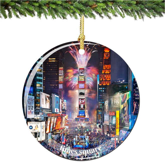 Times Square Porcelain Christmas Ornament