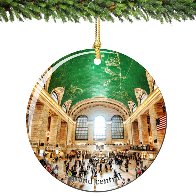 Grand Central Terminal Porcelain Christmas Ornament - Thumbnail 3