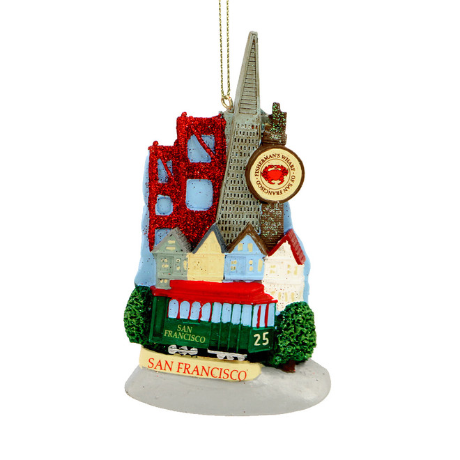 San Francisco Landmarks Ornament for Personalization