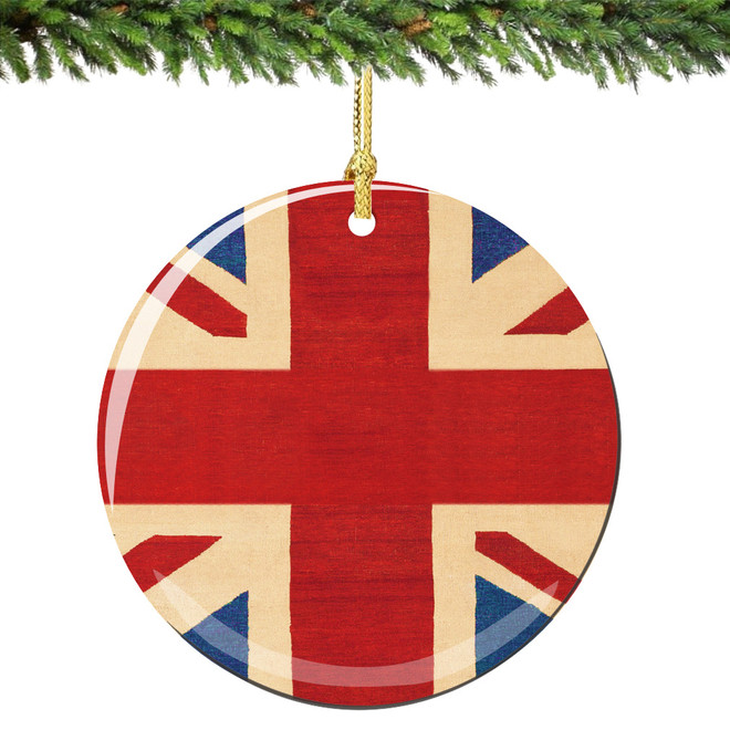 Union Jack Christmas Ornament Porcelain - Thumbnail 2