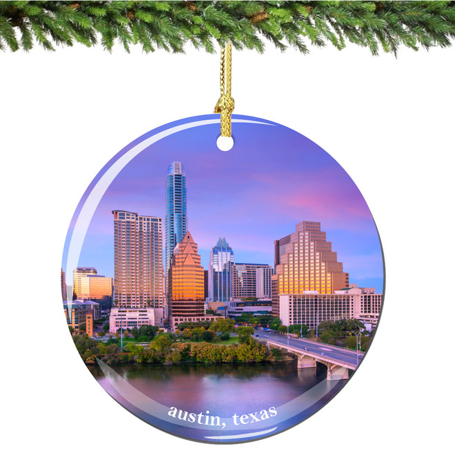 Austin Christmas Ornament Porcelain - Thumbnail 2