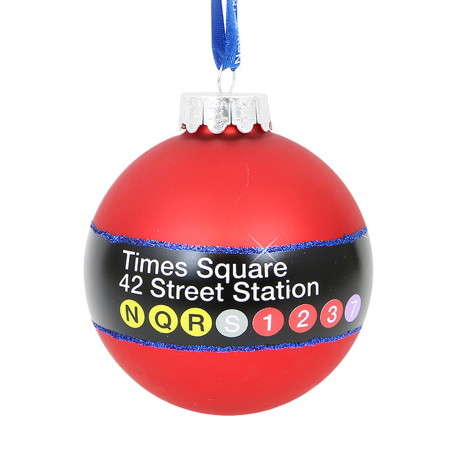 Times Square Subway Station Glass Ball Ornament