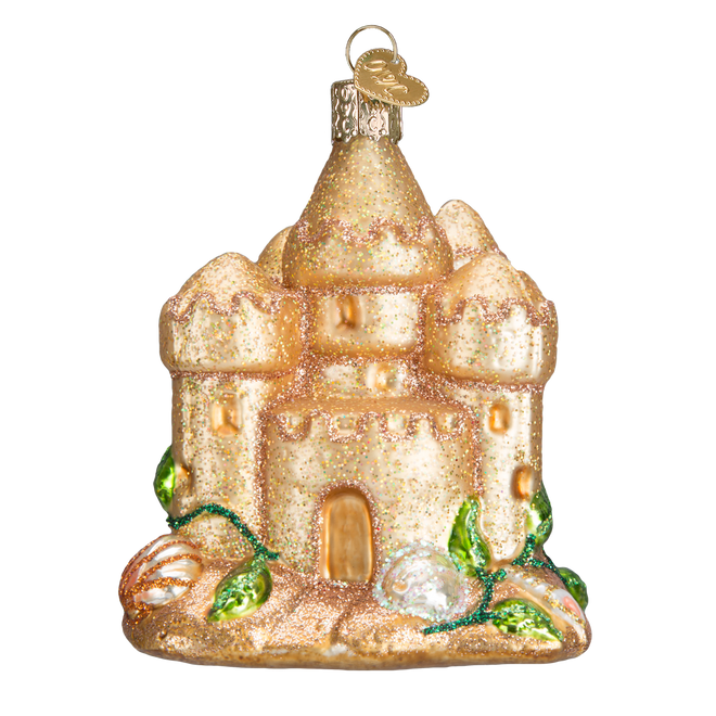 Sand Castle Glass Ornament