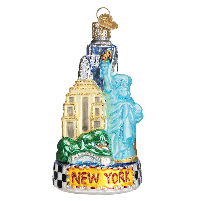 New York City Landmarks Glass Ornament