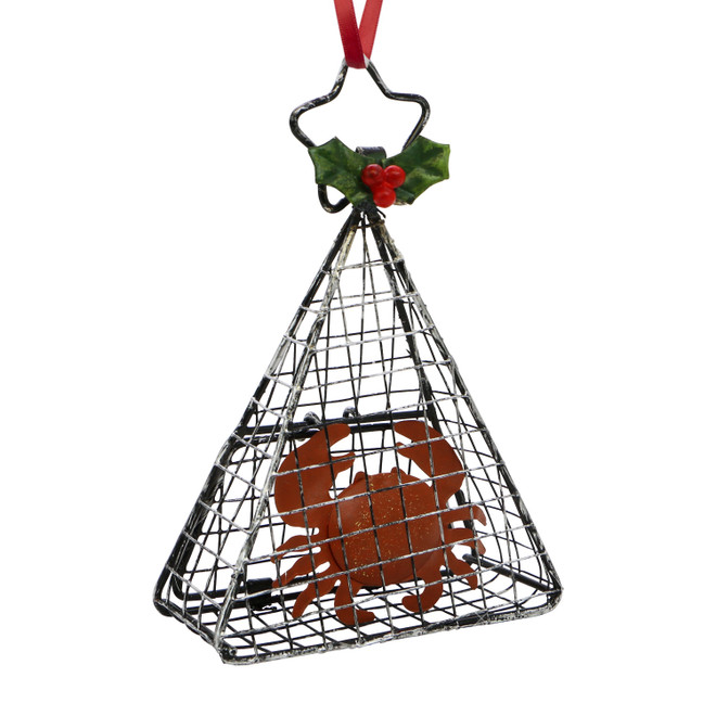 Wire Crab Cage Christmas Ornament