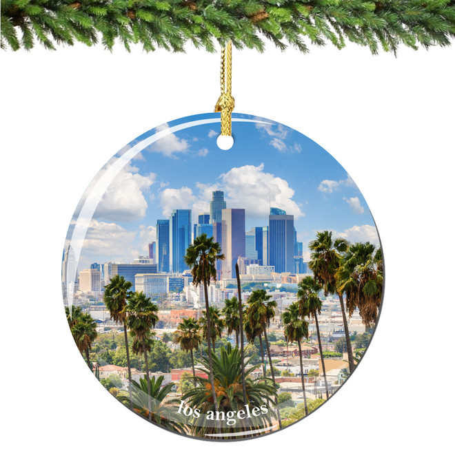 Los Angeles Christmas Ornament