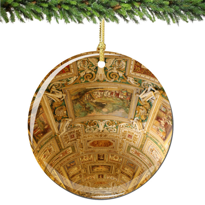 Vatican Gallery of Maps Christmas Ornament Porcelain