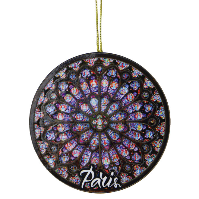 Wooden Rose Window Ornament