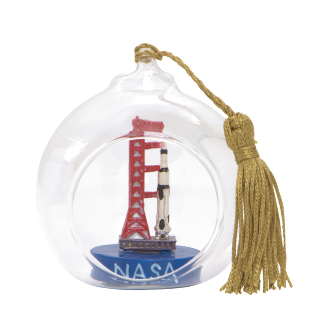 Mini NASA Christmas Ornament Open Glass Ball - Thumbnail 2