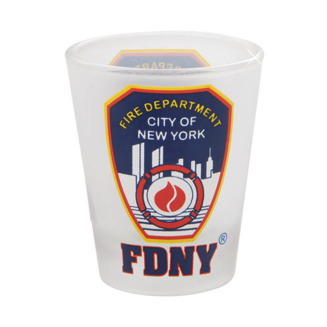 FDNY Shot Glass Frosted Fire Department of New York City