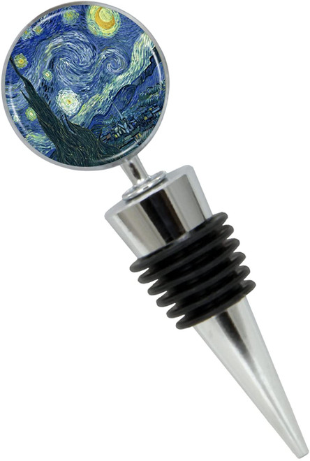 Van Gogh Starry Night Wine Bottle Stopper in Gift Box