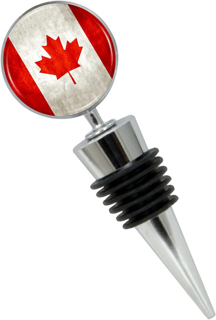 Canada Flag Wine Bottle Stopper in Gift Box