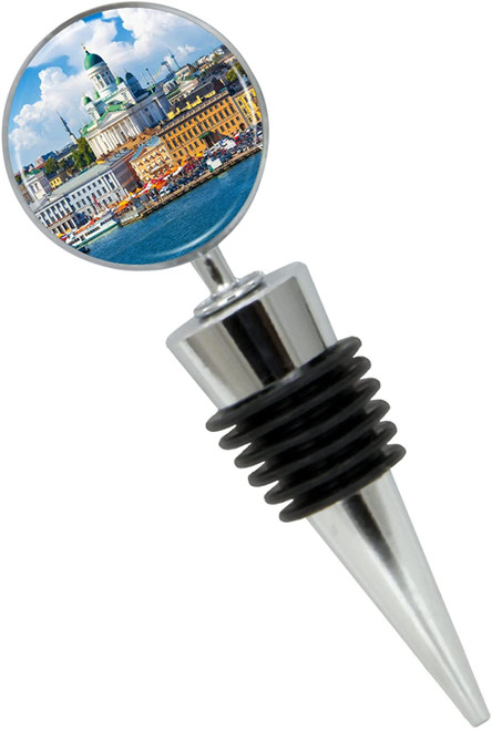 Helsinki Finland Wine Bottle Stopper in Gift Box