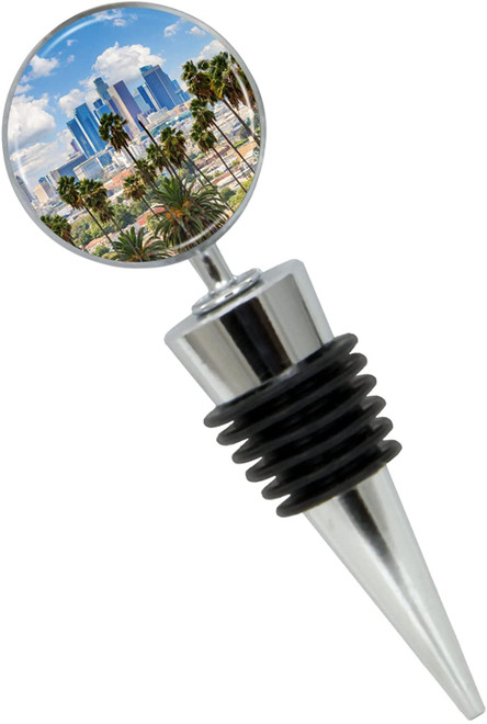 Los Angeles Skyline Wine Bottle Stopper in Gift Box