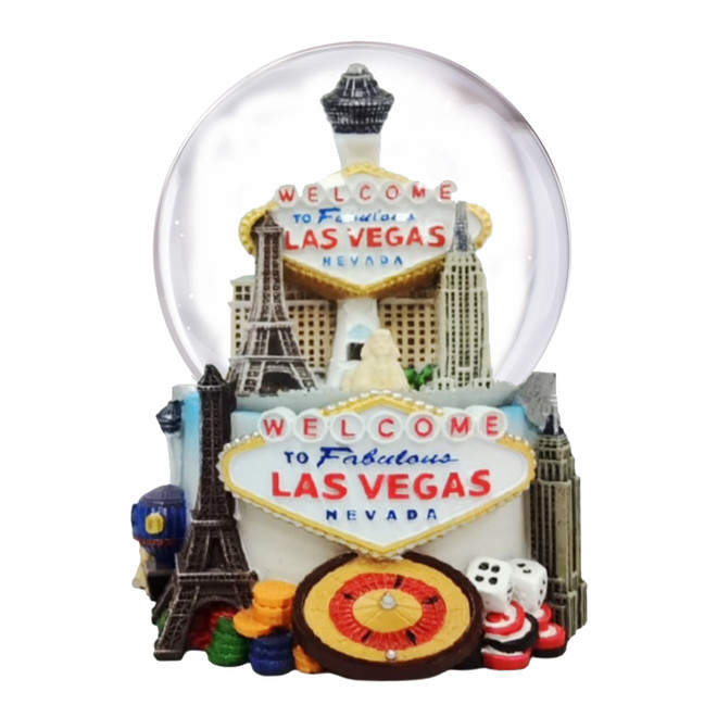 Las Vegas Snow Globe 3.5 Inches with Landmarks