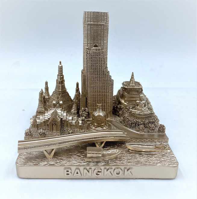Bangkok City Skyline 3D Model Rose Gold 4.5 Inches