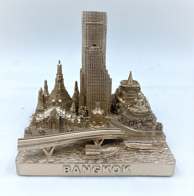 Bangkok City Skyline 3D Model Rose Gold 4.5 Inches Bangkok City Skyline 3D Model Rose Gold 4.5 Inches