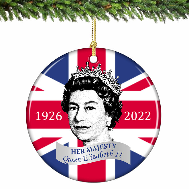 Queen Elizabeth II Ornament Union Jack 1926-2022