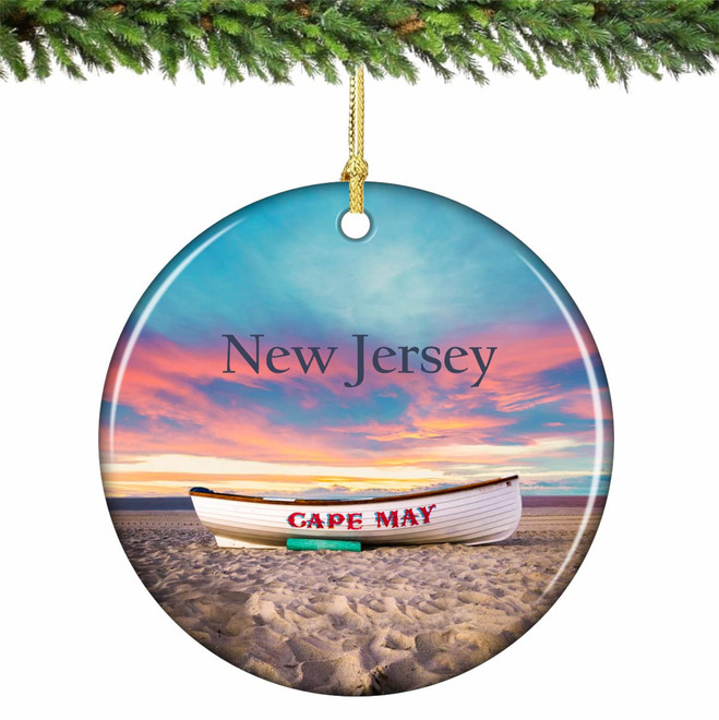 Cape May Jersey Ornament Porcelain