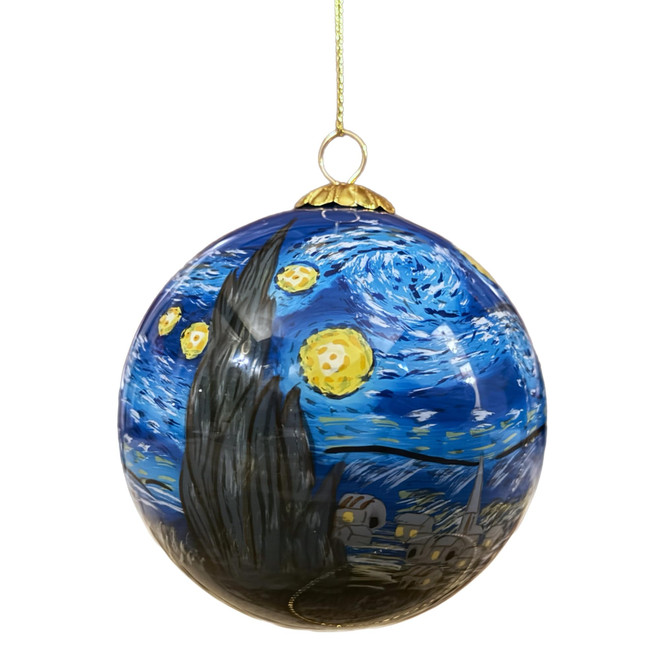 Starry Night Glass Ornament [3 In}