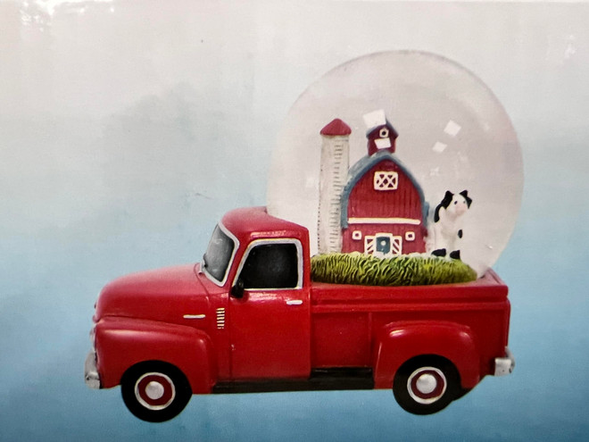 Nebraska Pick Up Truck Snow Globe 4in