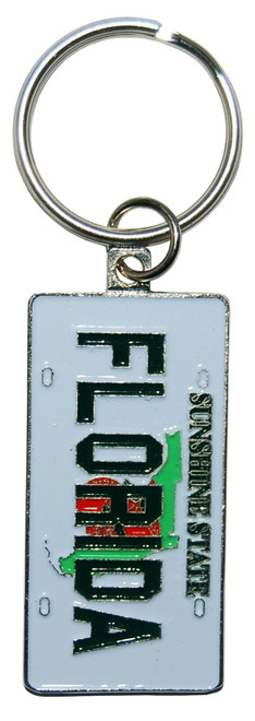 Florida License Plate Key Chain 2.25in
