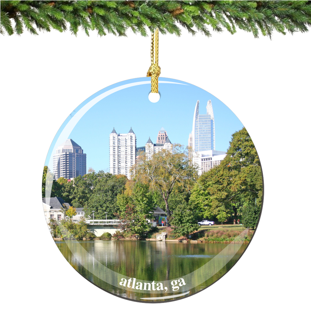 Atlanta Porcelain Christmas Ornament - Thumbnail 2
