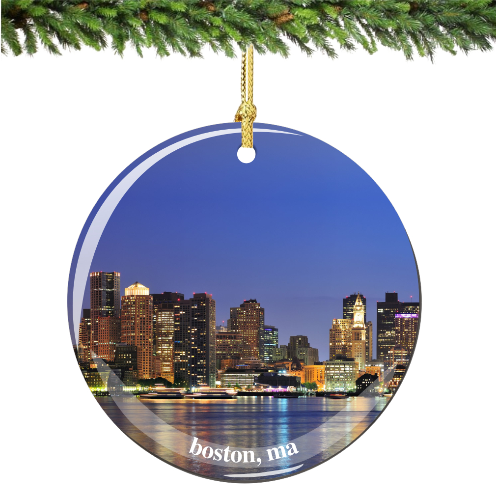 Boston Porcelain Christmas Ornament - Thumbnail 3