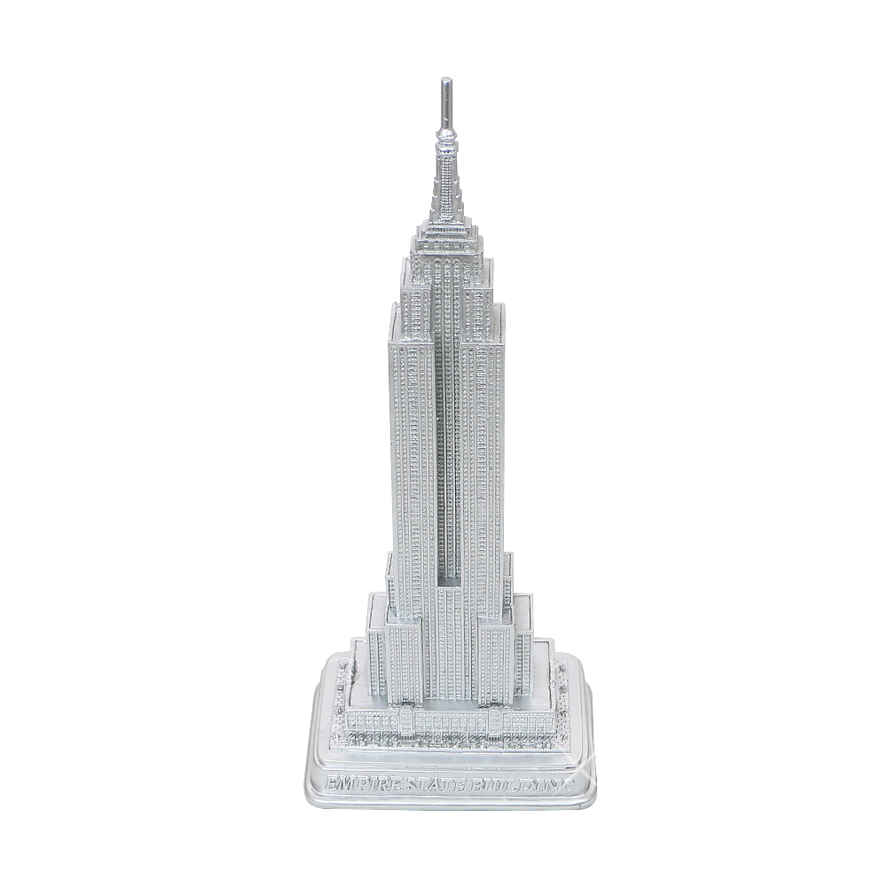 Empire State Building Standbeeld Zilver 23cm - Prachtige NYC Replica Voor Thuisdecoratie