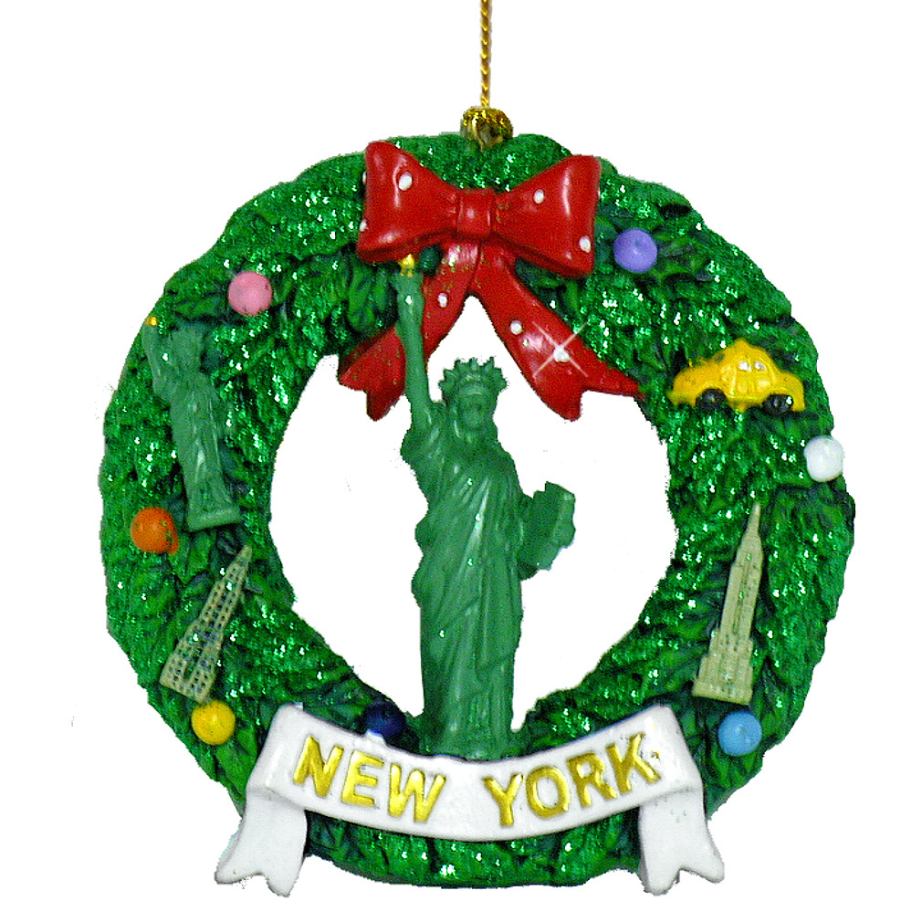 New York Liberty Wreath Ornament