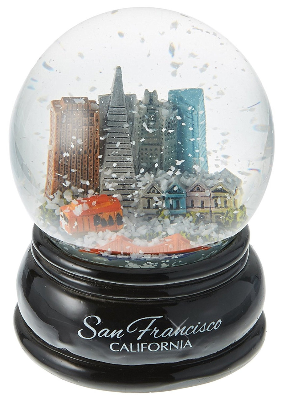 San Francisco Snow Globes with Golden Gate Bridge