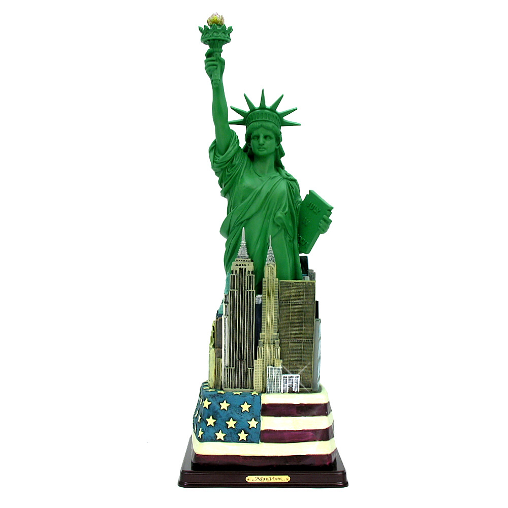 Statue of Liberty Statue American Flag Base Replica