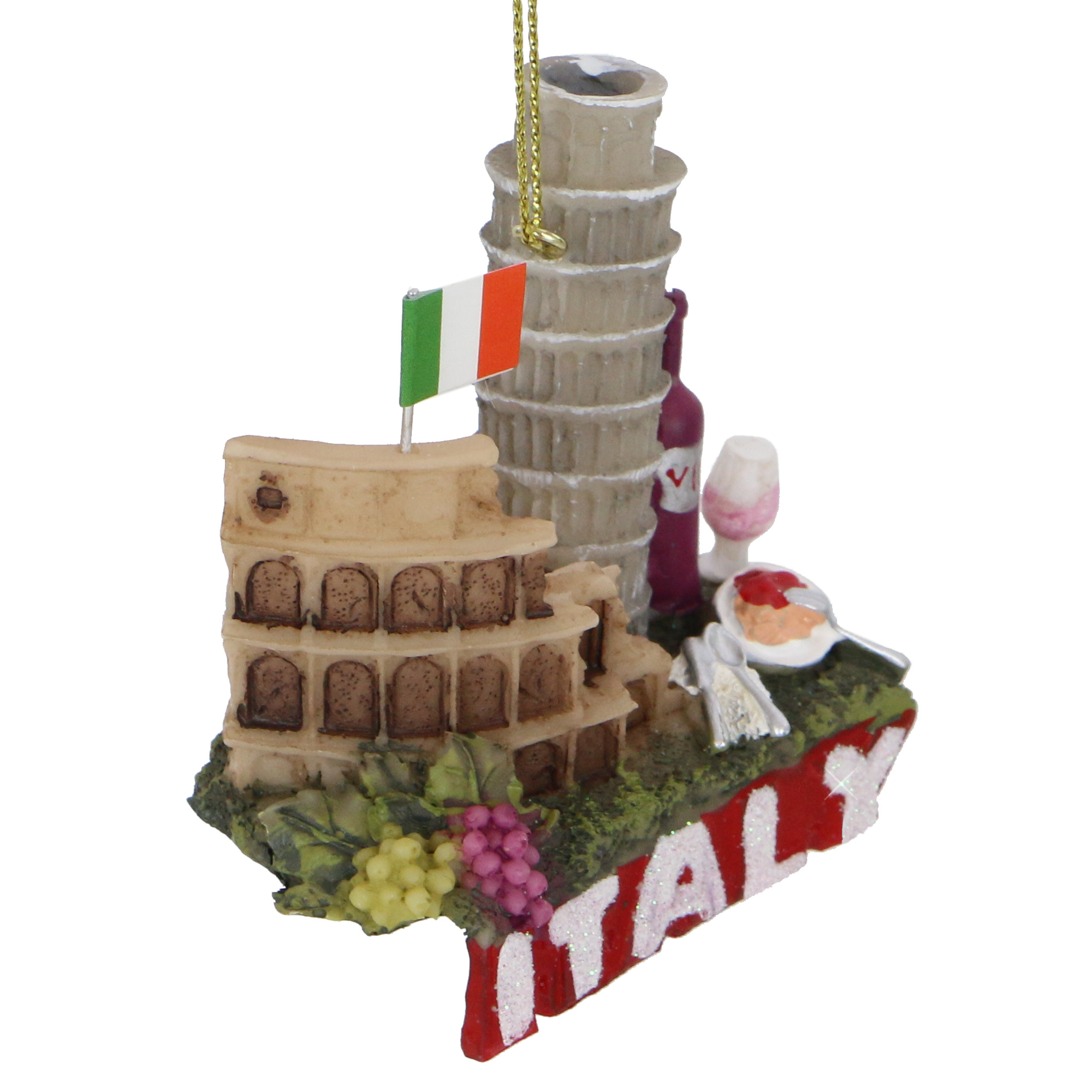 Italy Icons and Landmarks Christmas Ornament - Thumbnail 4
