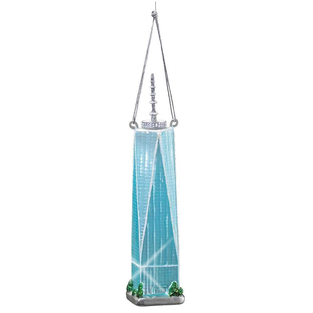 Freedom Tower Glass Ornament