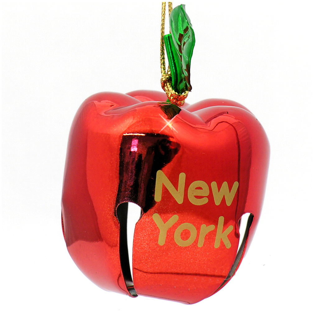 New York Apple Bell Ornament
