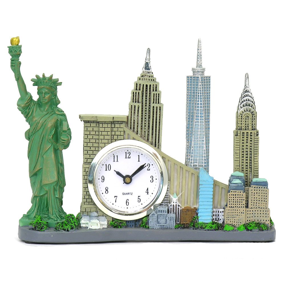 New York City Landmarks Clock Souvenir 3D Model