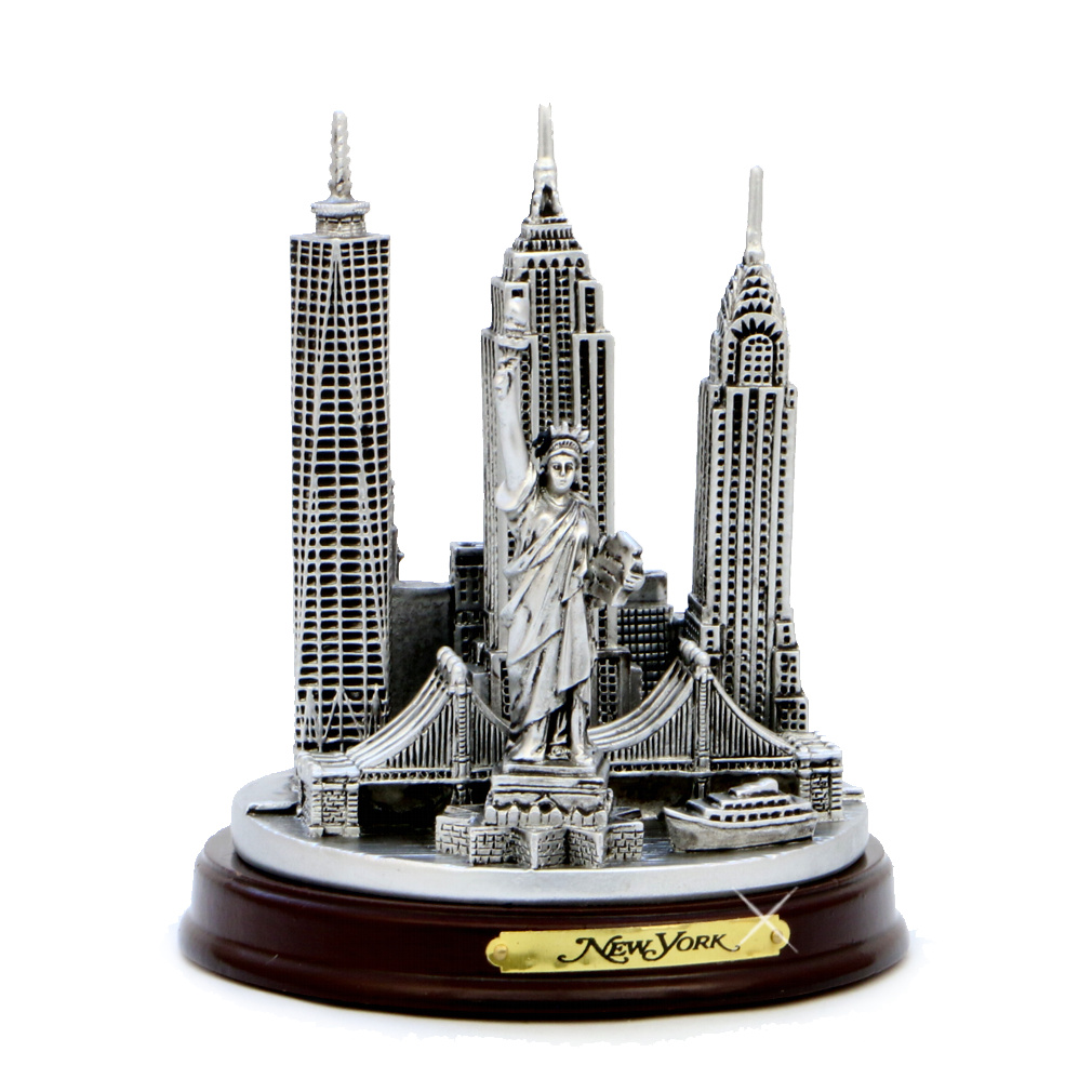 NYC Skyline Model New York City 3D Souvenir Landmark Replica Statue 7" 