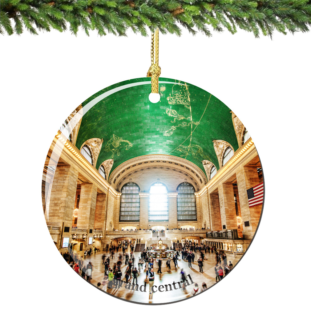 Grand Central Terminal Porcelain Christmas Ornament - Thumbnail 2