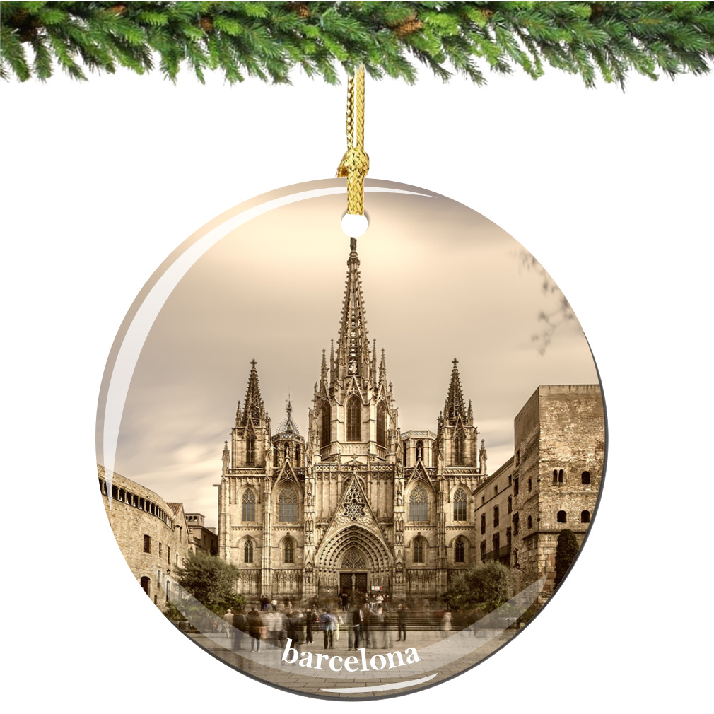 Barcelona Porcelain Christmas Ornament
