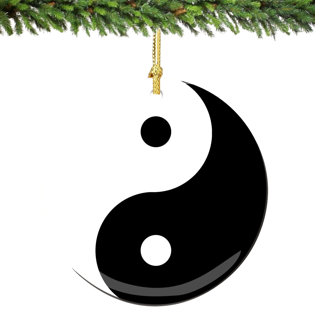 Yin Yang Christmas Ornament Porcelain - Thumbnail 3
