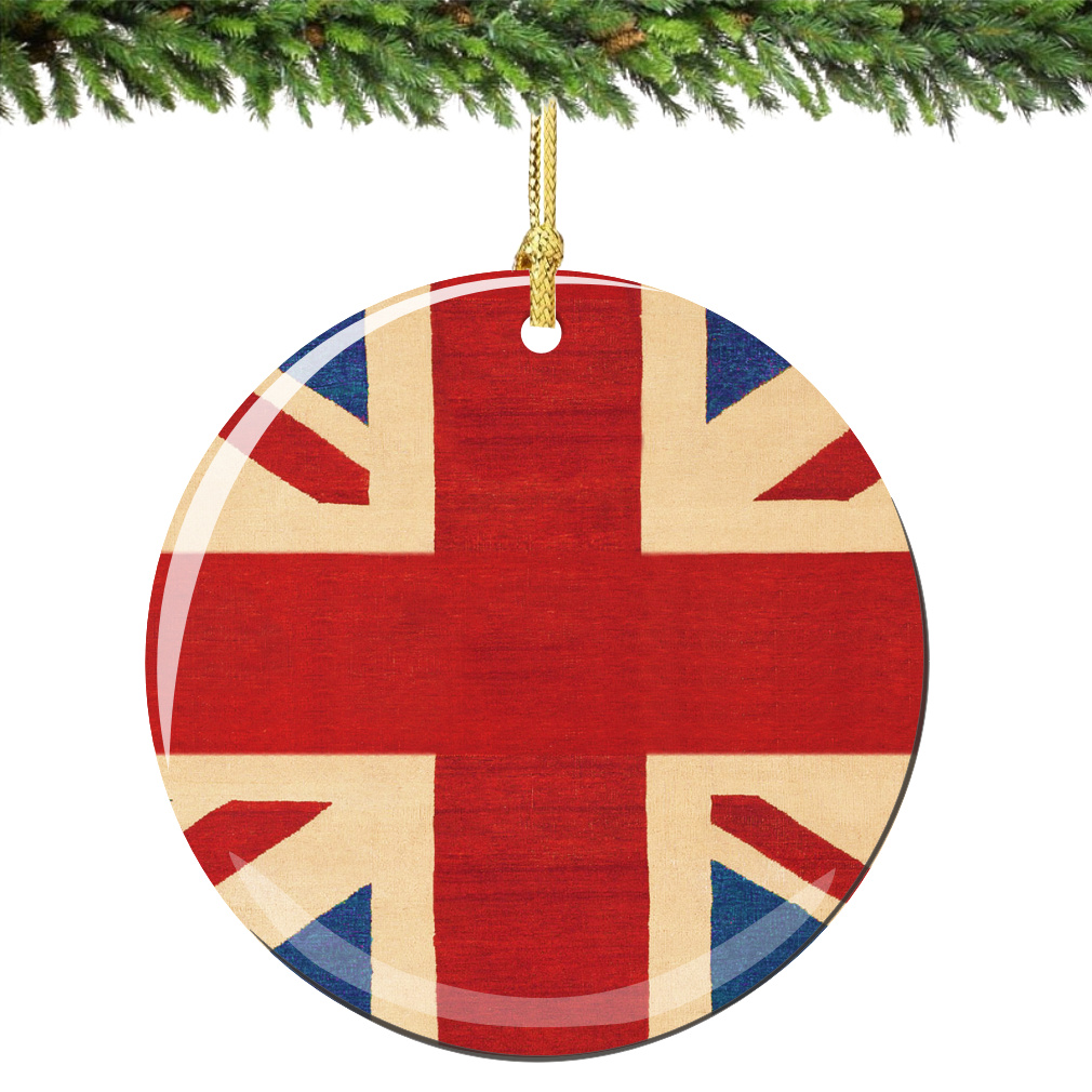 Union Jack Christmas Ornament Porcelain - Thumbnail 4