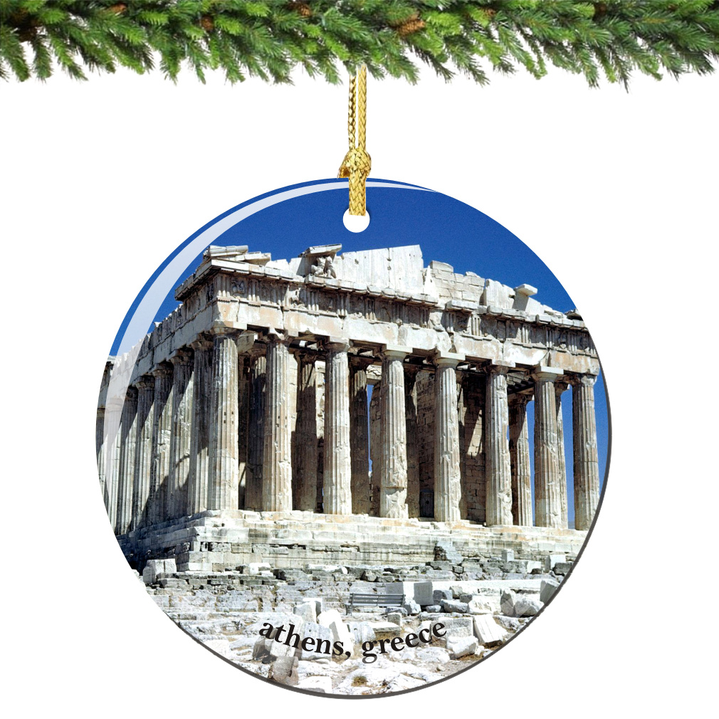 Acropolis Athens Greece Christmas Ornament