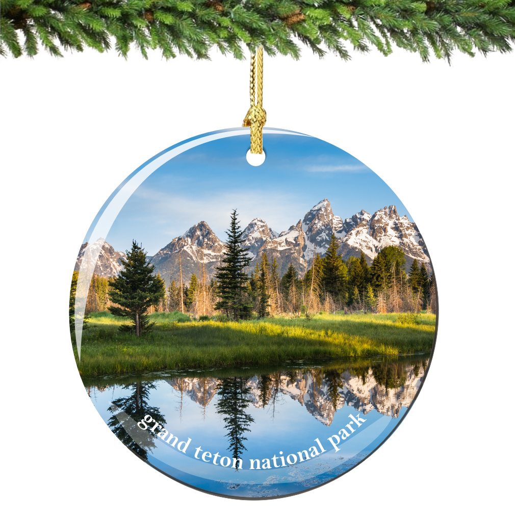 Grand Teton National Park Christmas Ornament Porcelain - Thumbnail 2