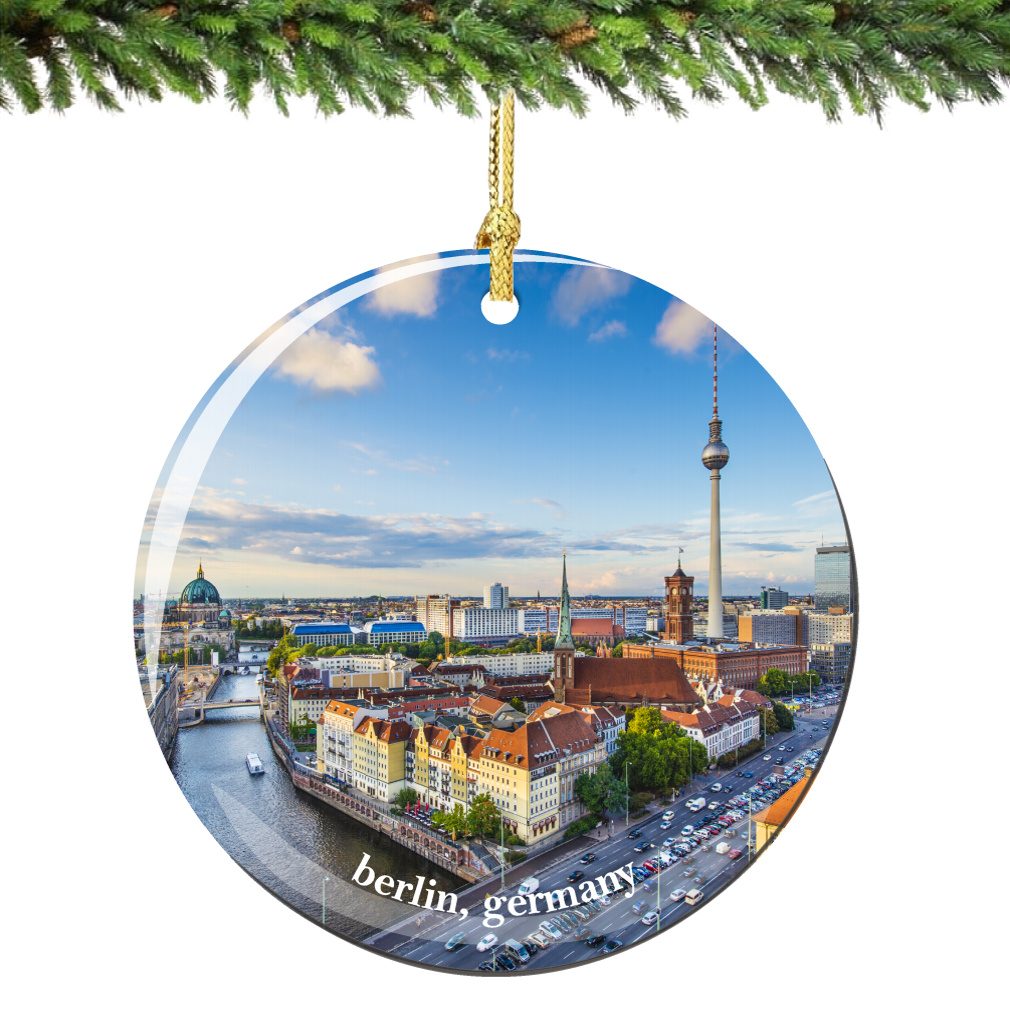 Berlin Germany Christmas Ornament Porcelain Skyline - Thumbnail 2