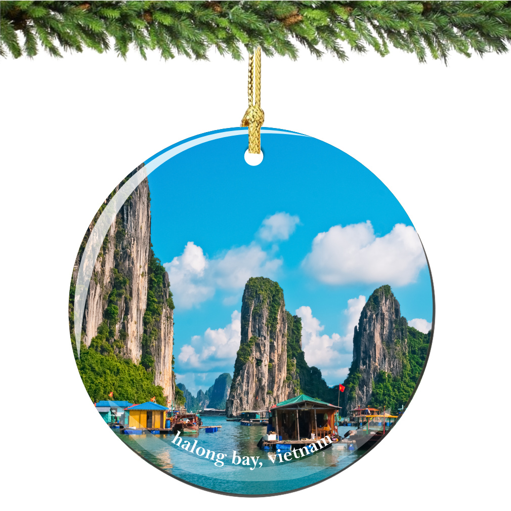 Halong Bay Vietnam Christmas Ornament Porcelain - Thumbnail 2