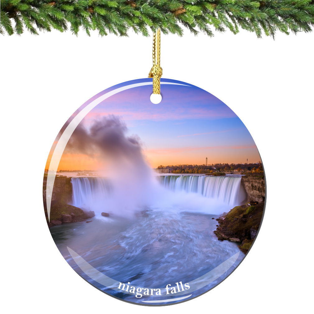Niagara Falls Christmas Ornament Porcelain